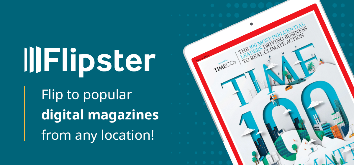 tablet with time magazine displayed